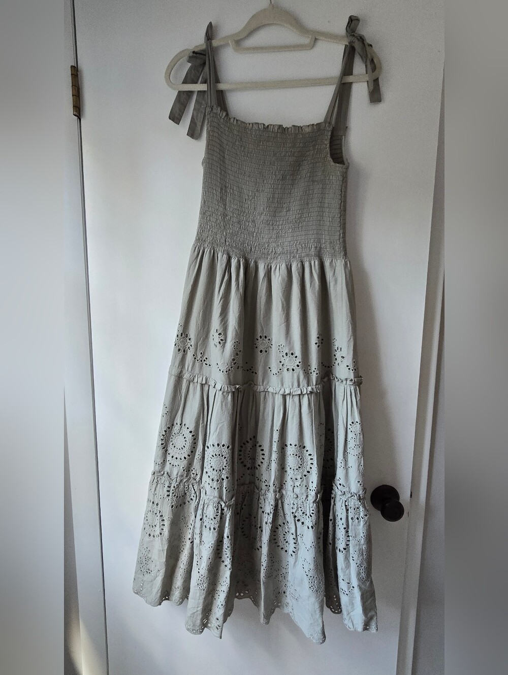 SundayUp Sage Green Eyelet Dress